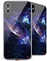 2 Decal style Skin Wraps set for Apple iPhone X and XS Black Hole