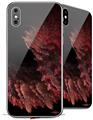 2 Decal style Skin Wraps set for Apple iPhone X and XS Coral2
