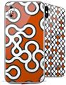 2 Decal style Skin Wraps set for Apple iPhone X and XS Locknodes 03 Burnt Orange