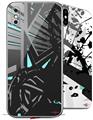 2 Decal style Skin Wraps set for Apple iPhone X and XS Baja 0023 Neon Teal
