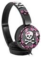 Decal style Skin Wrap for Sony MDR ZX110 Headphones Pink Bow Skull (HEADPHONES NOT INCLUDED)