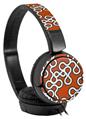 Decal style Skin Wrap for Sony MDR ZX110 Headphones Locknodes 03 Burnt Orange (HEADPHONES NOT INCLUDED)