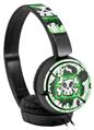 Decal style Skin Wrap for Sony MDR ZX110 Headphones Cartoon Skull Green (HEADPHONES NOT INCLUDED)