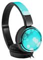 Decal style Skin Wrap for Sony MDR ZX110 Headphones Bokeh Hex Neon Teal (HEADPHONES NOT INCLUDED)