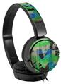 Decal style Skin Wrap for Sony MDR ZX110 Headphones Green Graffiti Grunge (HEADPHONES NOT INCLUDED)