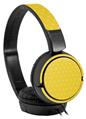 Decal style Skin Wrap for Sony MDR ZX110 Headphones Hearts Yellow On White (HEADPHONES NOT INCLUDED)