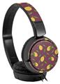 Decal style Skin Wrap for Sony MDR ZX110 Headphones Lemon Leaves Burgandy (HEADPHONES NOT INCLUDED)