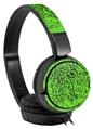 Decal style Skin Wrap for Sony MDR ZX110 Headphones Folder Doodles Neon Green (HEADPHONES NOT INCLUDED)