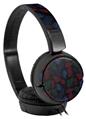 Decal style Skin Wrap for Sony MDR ZX110 Headphones Floating Coral Black (HEADPHONES NOT INCLUDED)