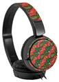 Decal style Skin Wrap for Sony MDR ZX110 Headphones Famingos and Flowers Coral (HEADPHONES NOT INCLUDED)