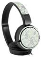 Decal style Skin Wrap for Sony MDR ZX110 Headphones Watercolor Leaves White (HEADPHONES NOT INCLUDED)