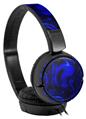 Decal style Skin Wrap compatible with Sony MDR ZX110 Headphones Liquid Metal Chrome Royal Blue (HEADPHONES NOT INCLUDED)
