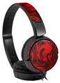 Decal style Skin Wrap compatible with Sony MDR ZX110 Headphones Liquid Metal Chrome Red (HEADPHONES NOT INCLUDED)