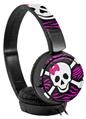 Decal style Skin Wrap for Sony MDR ZX110 Headphones Pink Zebra Skull (HEADPHONES NOT INCLUDED)