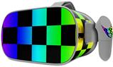 Decal style Skin Wrap compatible with Oculus Go Headset - Rainbow Checkerboard (OCULUS NOT INCLUDED)