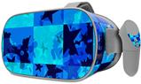 Decal style Skin Wrap compatible with Oculus Go Headset - Blue Star Checkers (OCULUS NOT INCLUDED)