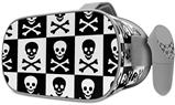 Decal style Skin Wrap compatible with Oculus Go Headset - Skull Checkerboard (OCULUS NOT INCLUDED)