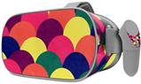 Decal style Skin Wrap compatible with Oculus Go Headset - Brushed Cirlces Multi Dark (OCULUS NOT INCLUDED)