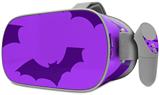 Decal style Skin Wrap compatible with Oculus Go Headset - Deathrock Bats Purple (OCULUS NOT INCLUDED)