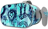 Decal style Skin Wrap compatible with Oculus Go Headset - Scene Kid Sketches Blue (OCULUS NOT INCLUDED)