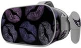 Decal style Skin Wrap compatible with Oculus Go Headset - Purple And Black Lips (OCULUS NOT INCLUDED)