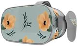 Decal style Skin Wrap compatible with Oculus Go Headset - Poppy Orange Light Blue (OCULUS NOT INCLUDED)