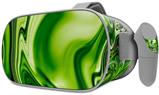 Decal style Skin Wrap compatible with Oculus Go Headset - Liquid Metal Chrome Neon Green (OCULUS NOT INCLUDED)