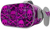 Decal style Skin Wrap compatible with Oculus Go Headset - Pink Skull Bones (OCULUS NOT INCLUDED)