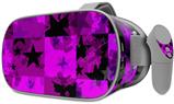 Decal style Skin Wrap compatible with Oculus Go Headset - Purple Star Checkerboard (OCULUS NOT INCLUDED)