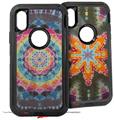 2x Decal style Skin Wrap Set compatible with Otterbox Defender iPhone X and Xs Case - Tie Dye Star 104 (CASE NOT INCLUDED)