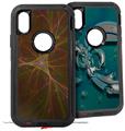 2x Decal style Skin Wrap Set compatible with Otterbox Defender iPhone X and Xs Case - Bushy Triangle (CASE NOT INCLUDED)