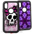 2x Decal style Skin Wrap Set compatible with Otterbox Defender iPhone X and Xs Case - Sketches 3 (CASE NOT INCLUDED)