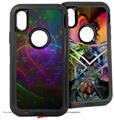 2x Decal style Skin Wrap Set compatible with Otterbox Defender iPhone X and Xs Case - Lots of Love (CASE NOT INCLUDED)