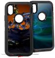 2x Decal style Skin Wrap Set compatible with Otterbox Defender iPhone X and Xs Case - Alien Tech (CASE NOT INCLUDED)