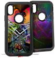 2x Decal style Skin Wrap Set compatible with Otterbox Defender iPhone X and Xs Case - Atomic Love (CASE NOT INCLUDED)
