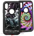 2x Decal style Skin Wrap Set compatible with Otterbox Defender iPhone X and Xs Case - Grotto (CASE NOT INCLUDED)
