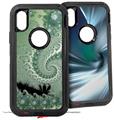 2x Decal style Skin Wrap Set compatible with Otterbox Defender iPhone X and Xs Case - Foam (CASE NOT INCLUDED)