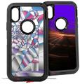 2x Decal style Skin Wrap Set compatible with Otterbox Defender iPhone X and Xs Case - Paper Cut (CASE NOT INCLUDED)