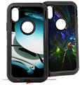 2x Decal style Skin Wrap Set compatible with Otterbox Defender iPhone X and Xs Case - Silently-2 (CASE NOT INCLUDED)