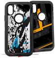 2x Decal style Skin Wrap Set compatible with Otterbox Defender iPhone X and Xs Case - Baja 0018 Blue Medium (CASE NOT INCLUDED)