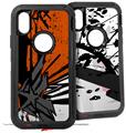 2x Decal style Skin Wrap Set compatible with Otterbox Defender iPhone X and Xs Case - Baja 0040 Orange Burnt (CASE NOT INCLUDED)