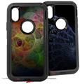 2x Decal style Skin Wrap Set compatible with Otterbox Defender iPhone X and Xs Case - Swiss Fractal (CASE NOT INCLUDED)