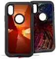 2x Decal style Skin Wrap Set compatible with Otterbox Defender iPhone X and Xs Case - Trifold (CASE NOT INCLUDED)