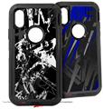 2x Decal style Skin Wrap Set compatible with Otterbox Defender iPhone X and Xs Case - Baja 0003 White (CASE NOT INCLUDED)