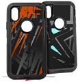 2x Decal style Skin Wrap Set compatible with Otterbox Defender iPhone X and Xs Case - Baja 0014 Burnt Orange (CASE NOT INCLUDED)