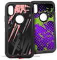 2x Decal style Skin Wrap Set compatible with Otterbox Defender iPhone X and Xs Case - Baja 0014 Pink (CASE NOT INCLUDED)