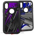 2x Decal style Skin Wrap Set compatible with Otterbox Defender iPhone X and Xs Case - Baja 0014 Purple (CASE NOT INCLUDED)