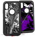 2x Decal style Skin Wrap Set compatible with Otterbox Defender iPhone X and Xs Case - Baja 0032 White (CASE NOT INCLUDED)
