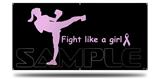 Fight Like A Girl Breast Cancer Kick Boxer Garage Decor Shop Banner 36"x72"