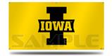 Iowa Hawkeyes 04 Black on Gold Garage Decor Shop Banner 36"x72"